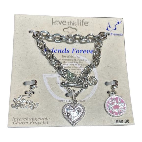 Love this Life Women's 8" Silver Interchangeable Charm Toggle Bracelet - Picture 2 of 11